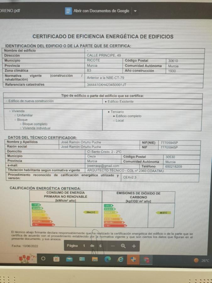 Aljibe De Monastrell Vandrarhem Ricote Exteriör bild